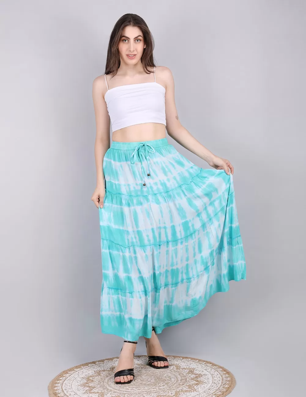 SSO-04 : Tie Dye Maxi Skirt