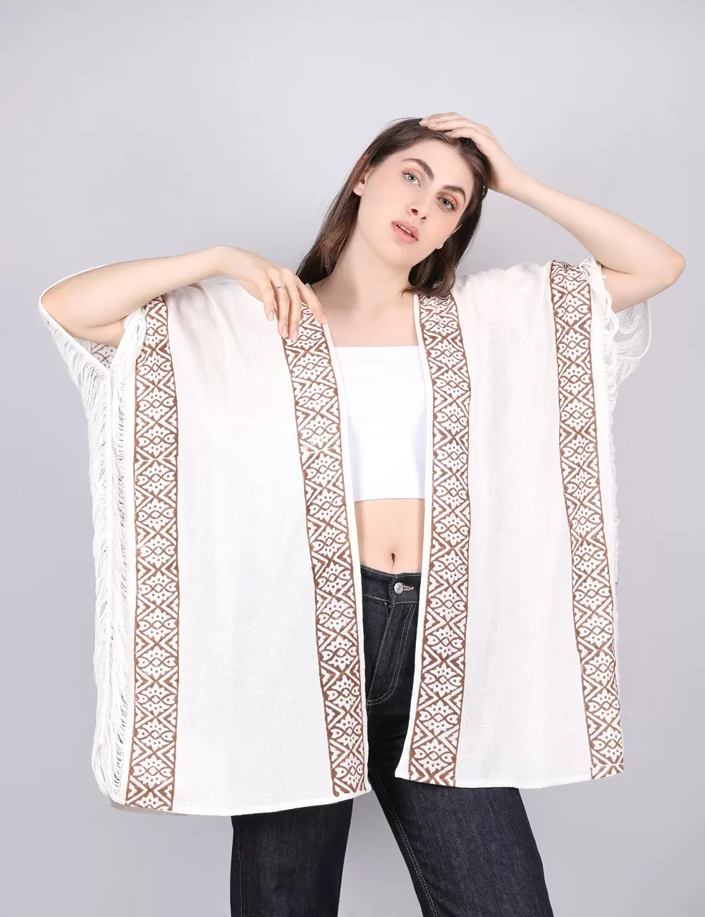 ME-01 : Hand Block Print Poncho
