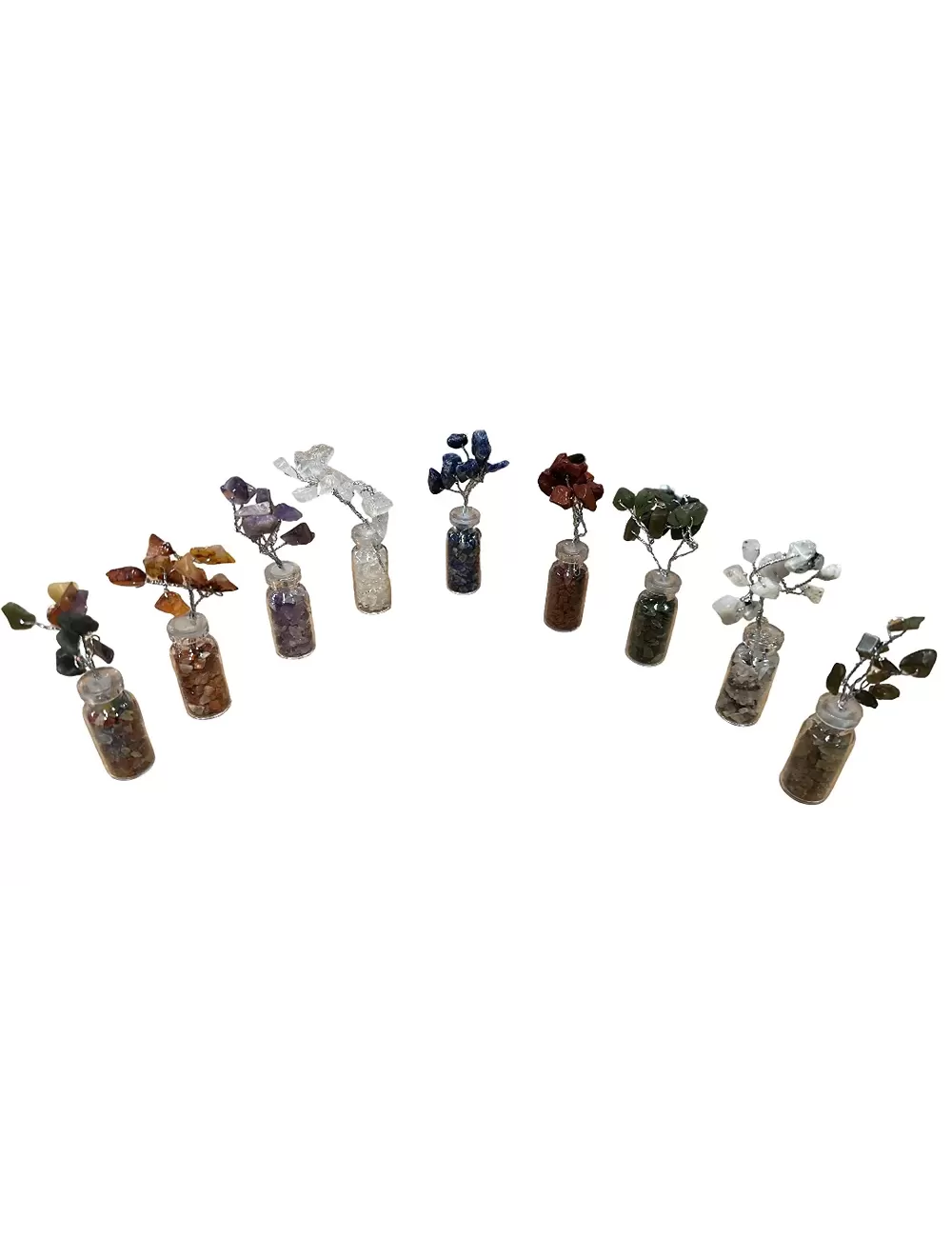 Bottle Crystal Trees - Single Tree Box Packaging - Assorted Crystals