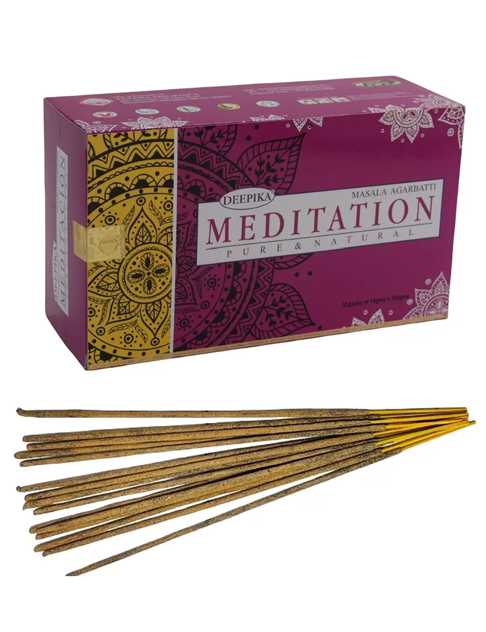 Deepika - Meditation Incense - 12 Packets Of 15 gms Each
