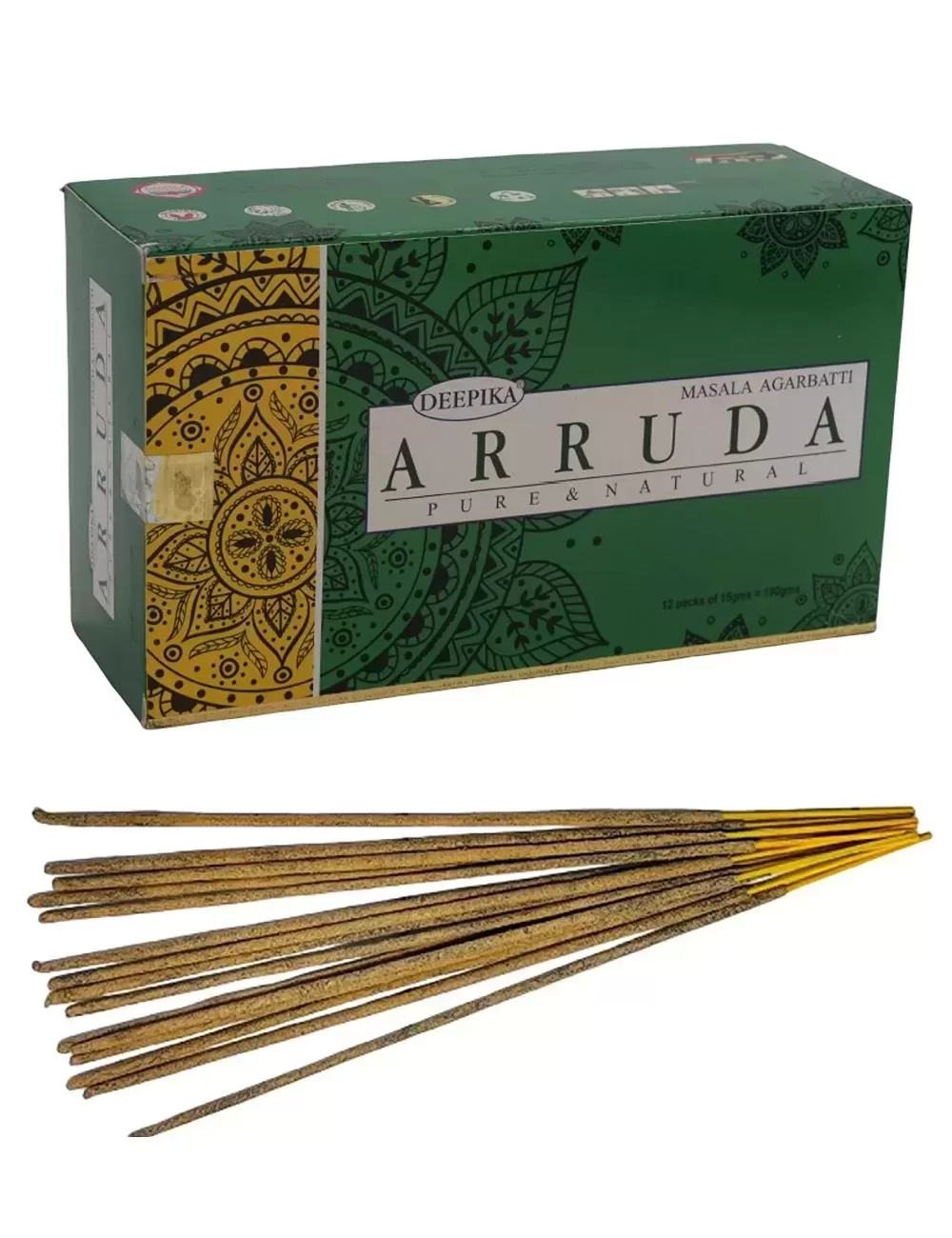 Deepika - Arruda Incense - 12 Packets Of 15 gms Each