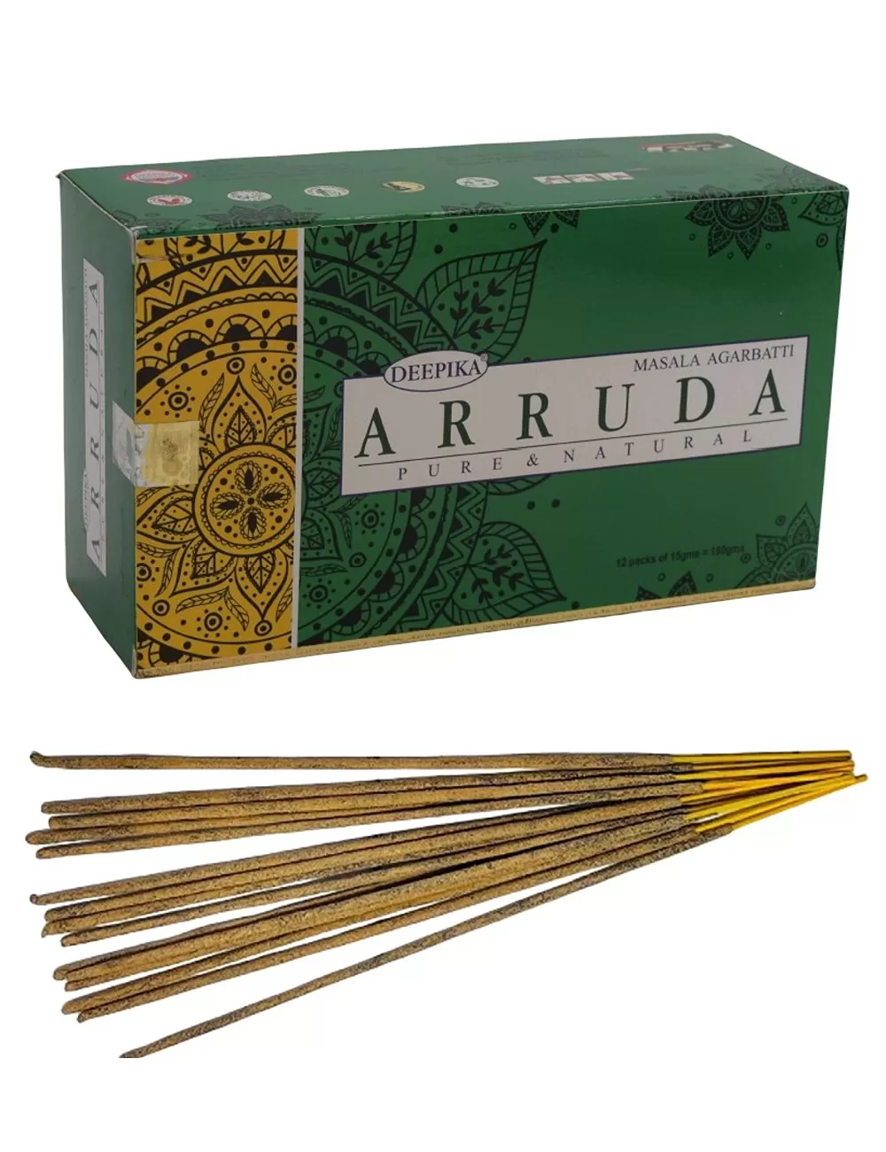 Deepika - Arruda Incense - 12 Packets Of 15 gms Each