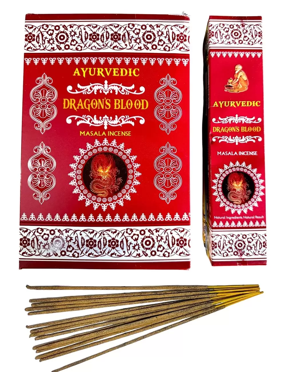 Ayurvedic - Dragon's Blood Masala Incense - 12 Packets Of 15 gms Each