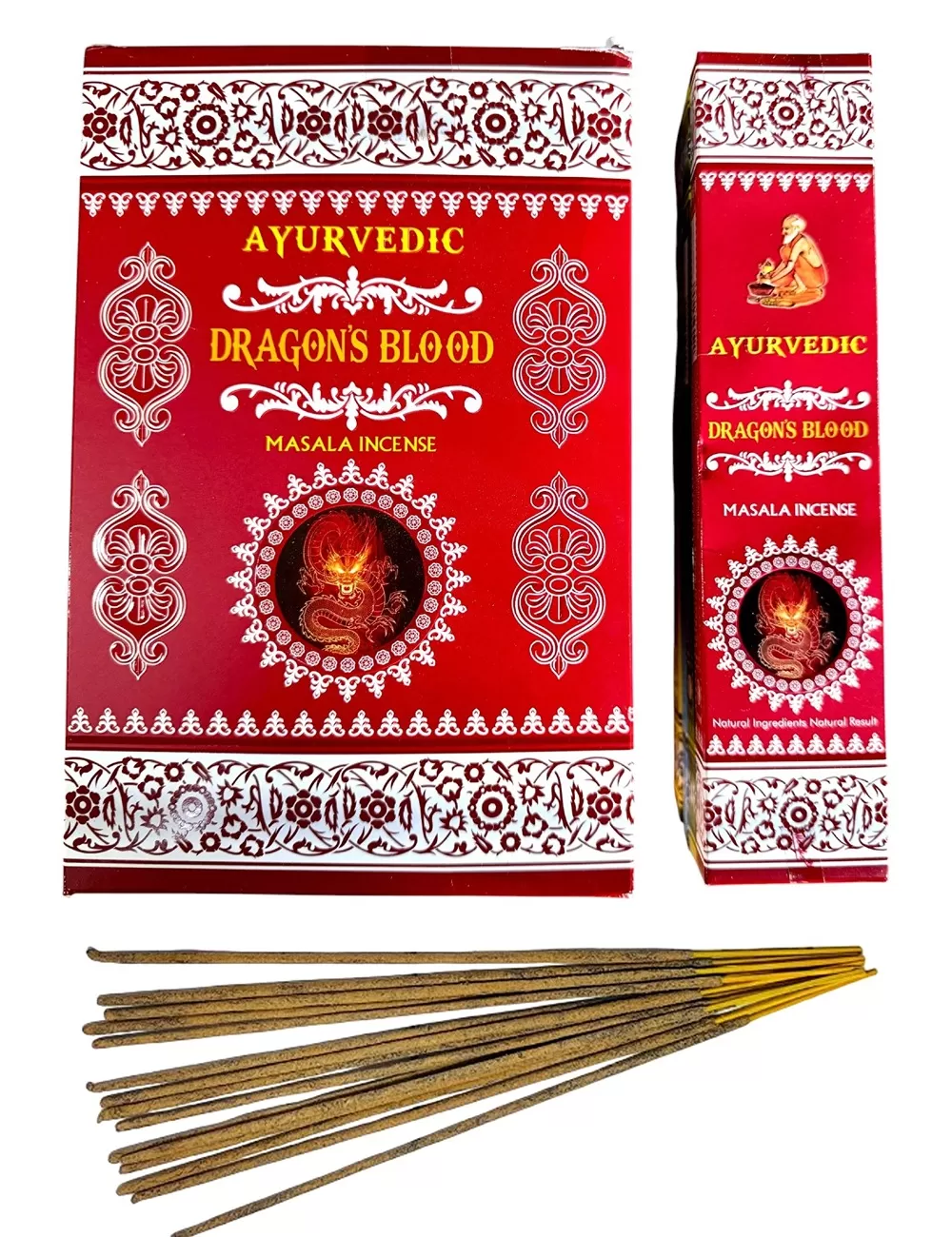 Ayurvedic - Dragon's Blood Masala Incense - 12 Packets Of 15 gms Each