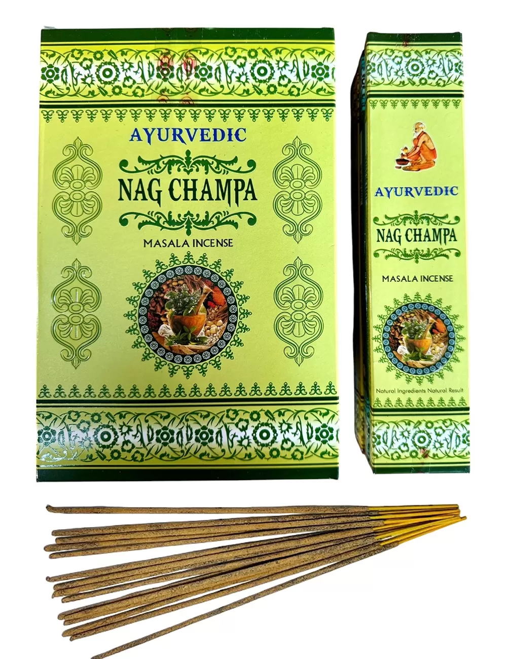 Ayurvedic - Nag Champa Masala Incense - 12 Packets Of 15 gms Each