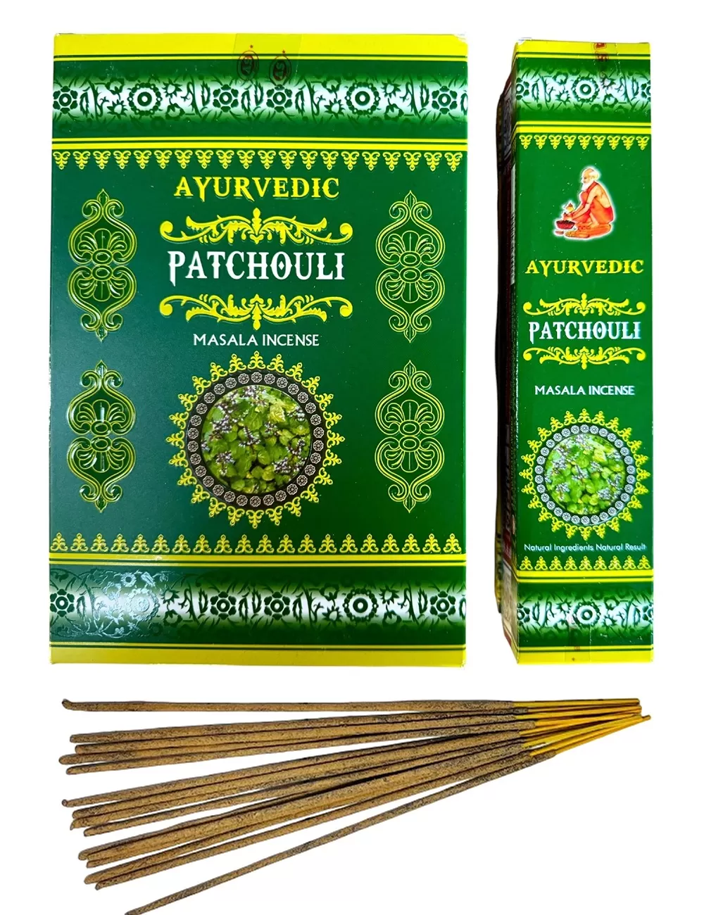 Ayurvedic - Patchouli Masala Incense - 12 Packets Of 15 gms Each