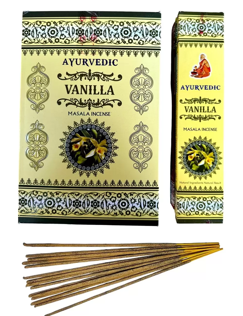 Ayurvedic - Vanilla Masala Incense - 12 Packets Of 15 gms Each