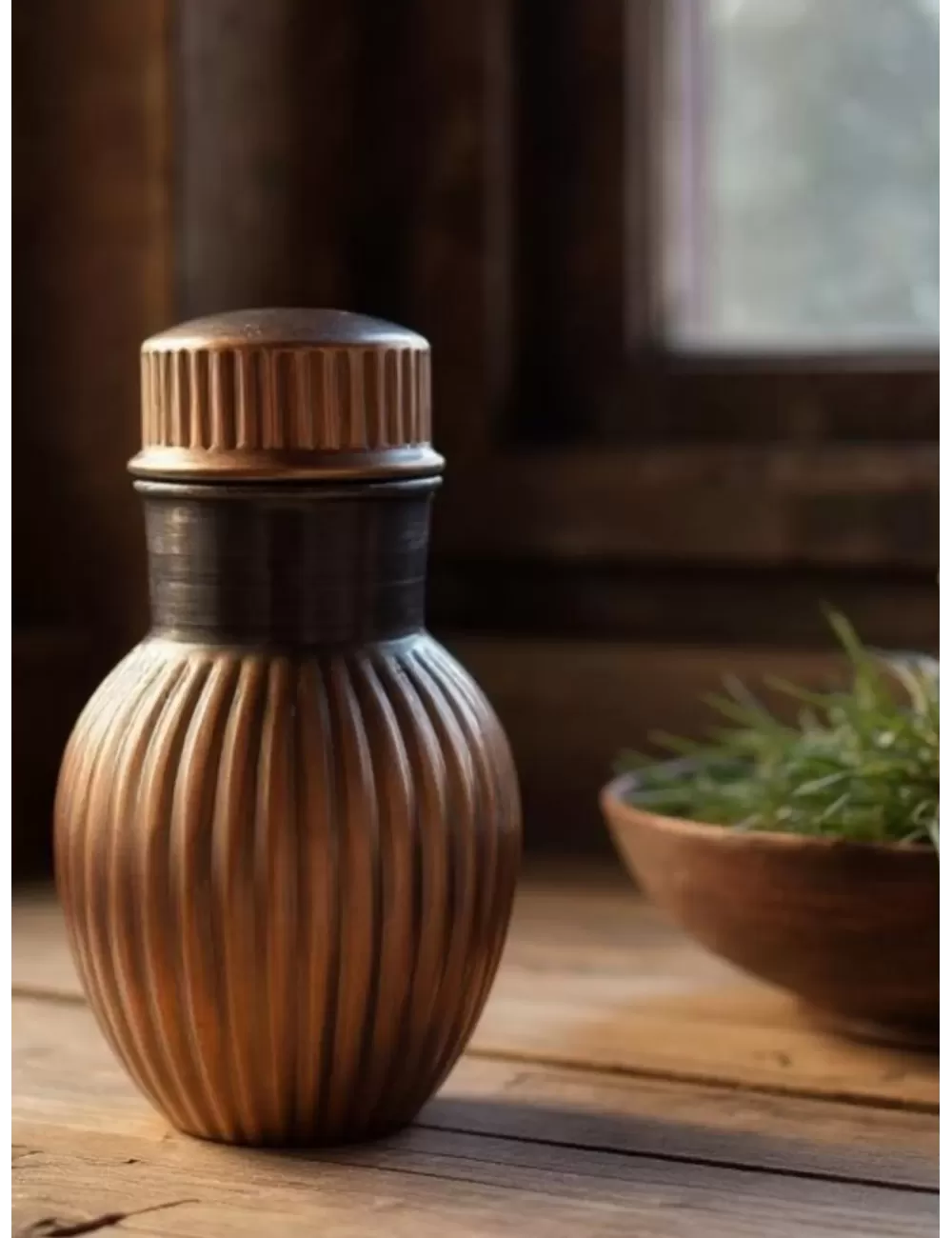 Pure Copper | Antique Apple Jar | With Lid