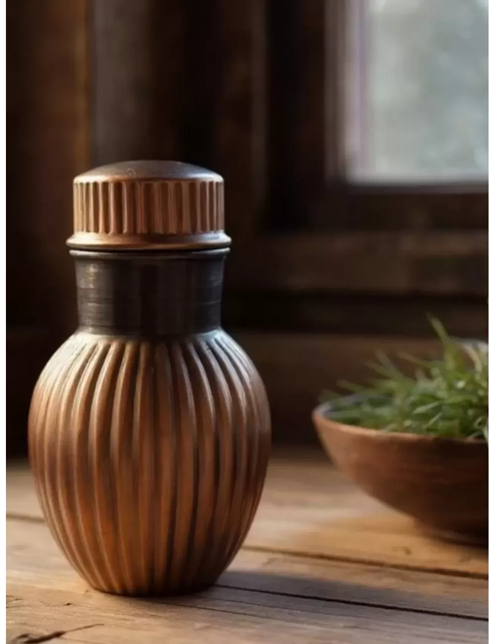 Pure Copper | Antique Apple Jar | With Lid