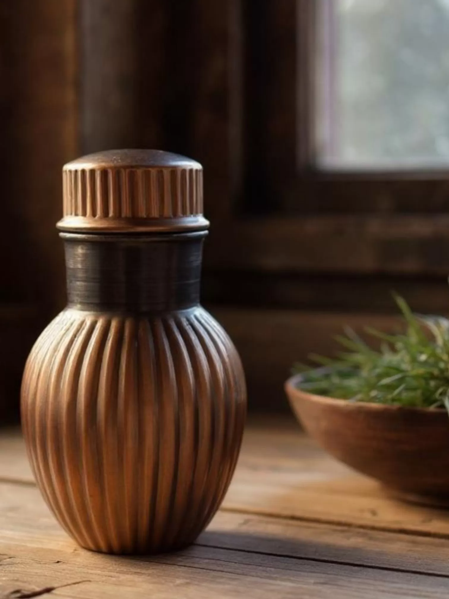 Pure Copper | Antique Apple Jar | With Lid