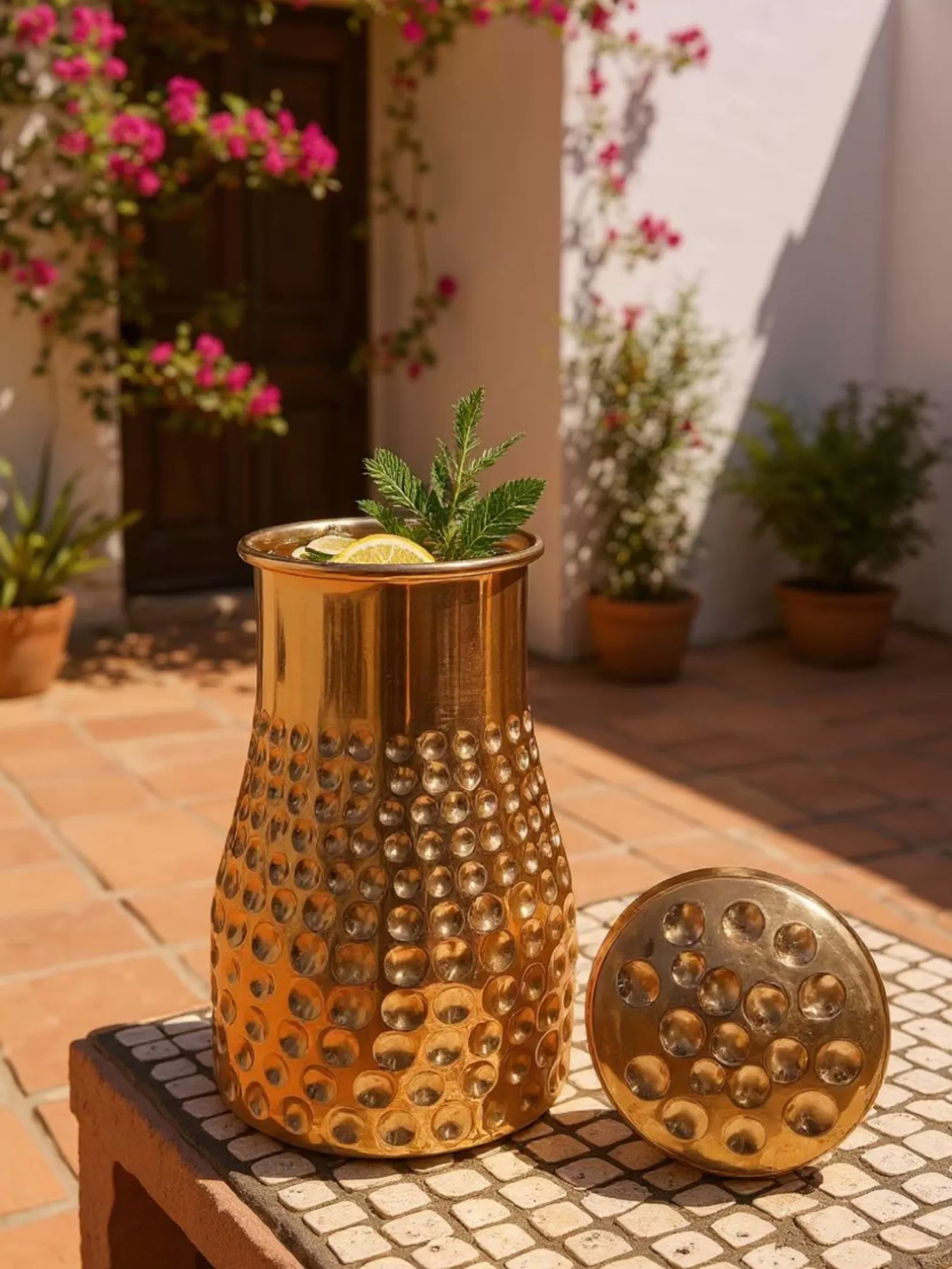 Pure Copper | Sugar Pot Copper Jug | With Lid