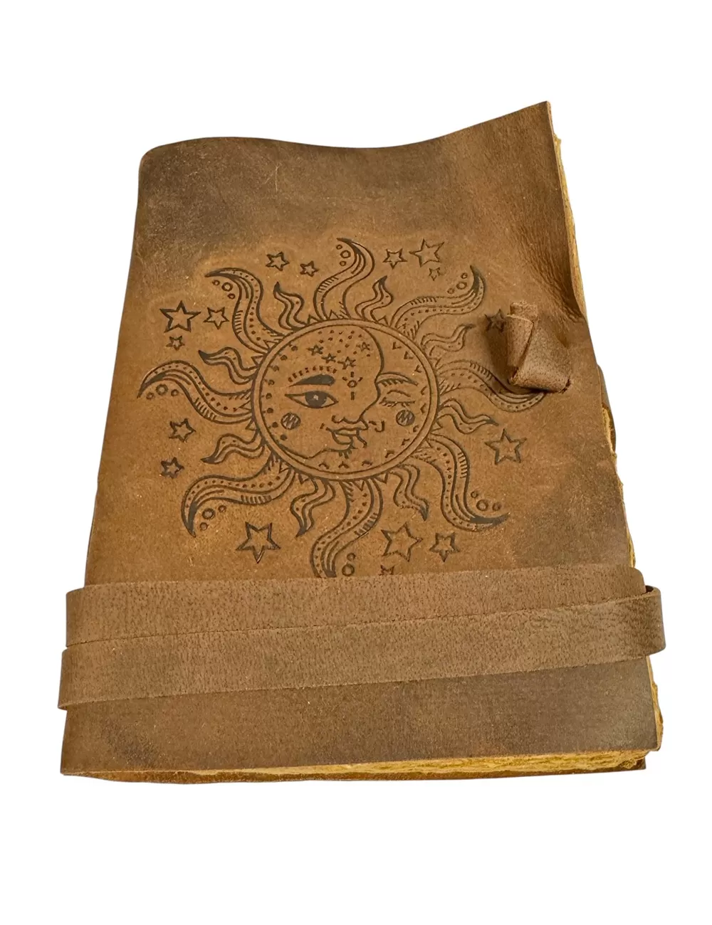 RLD-16 : Antique Handmade With Rope Tie : Sun Print Leather Diary : 13X18 cms