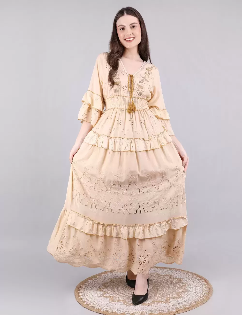 GE-09 : Embroidered Maxi Dress