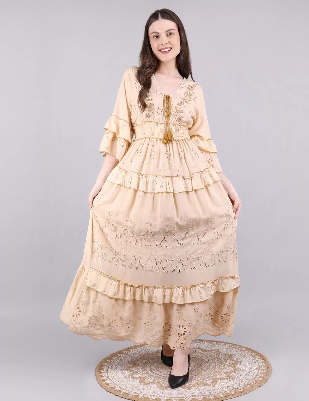 GE-09 : Embroidered Maxi Dress