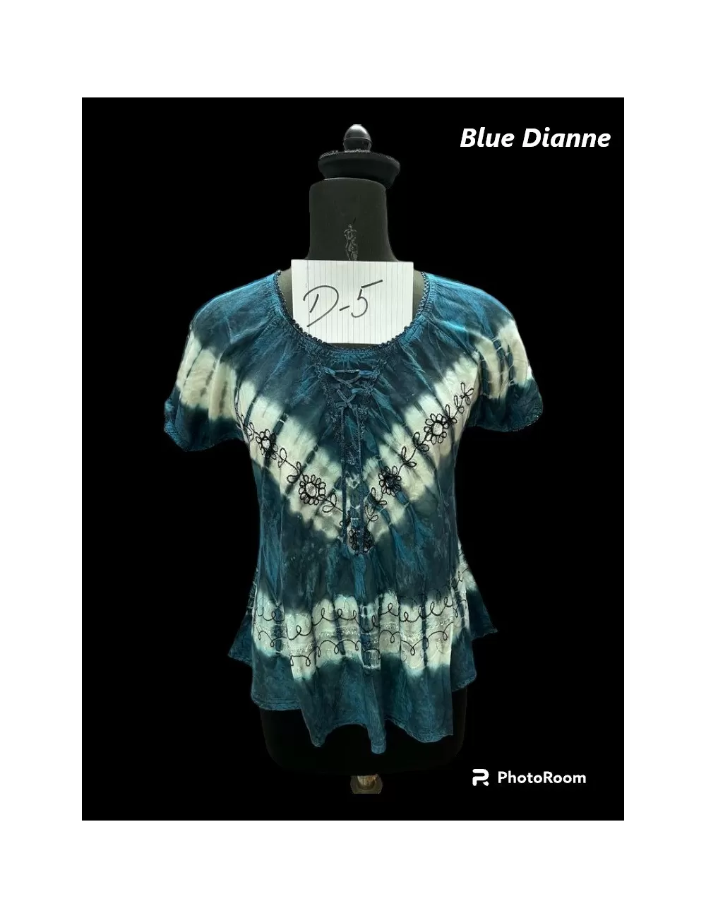 D-05 : Tie Dye Cap Sleeve Blouse