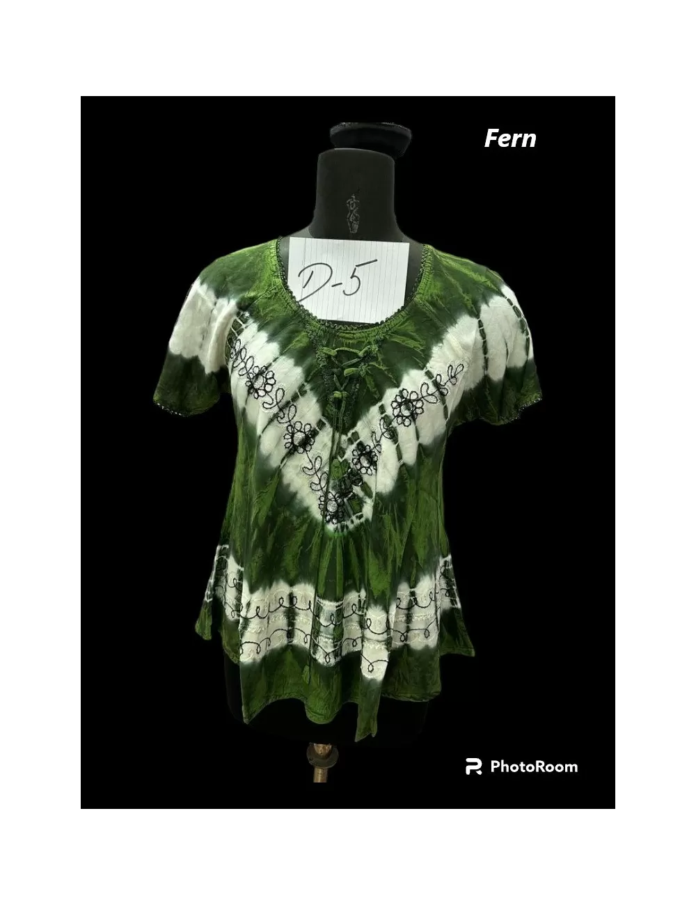 D-05 : Tie Dye Cap Sleeve Blouse