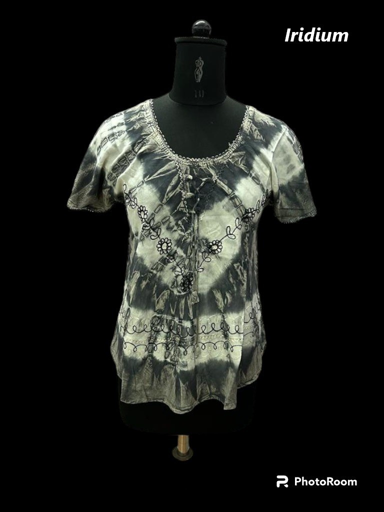 D-05 : Tie Dye Cap Sleeve Blouse