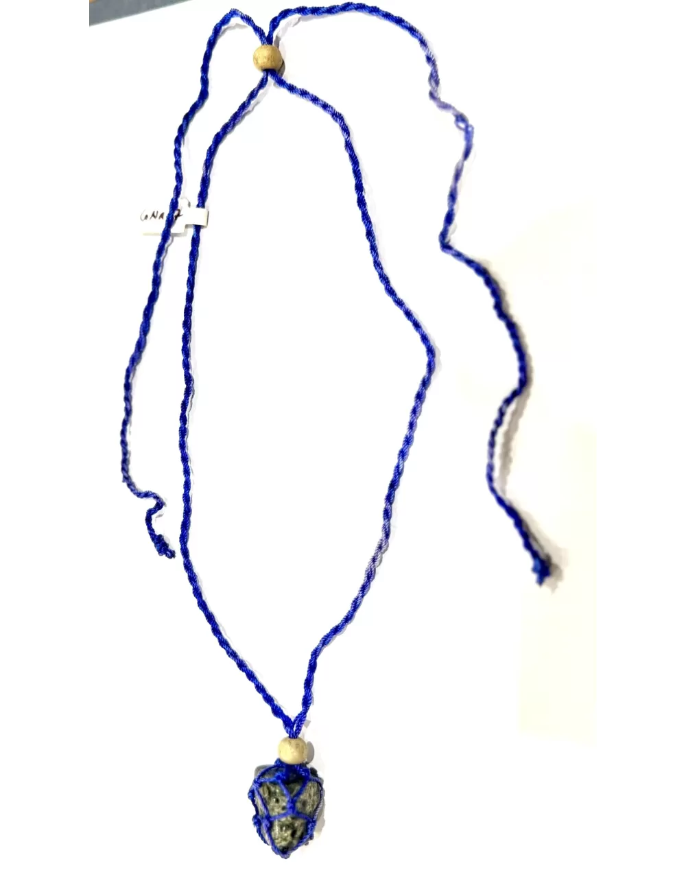 GNG-7 : Macrame Crystal Pouch Necklace