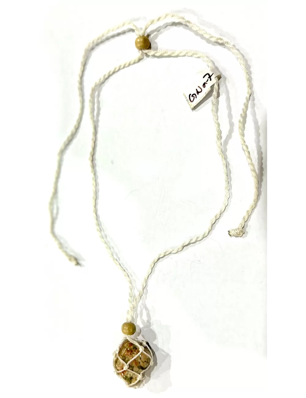 GNG-7 : Macrame Crystal Pouch Necklace