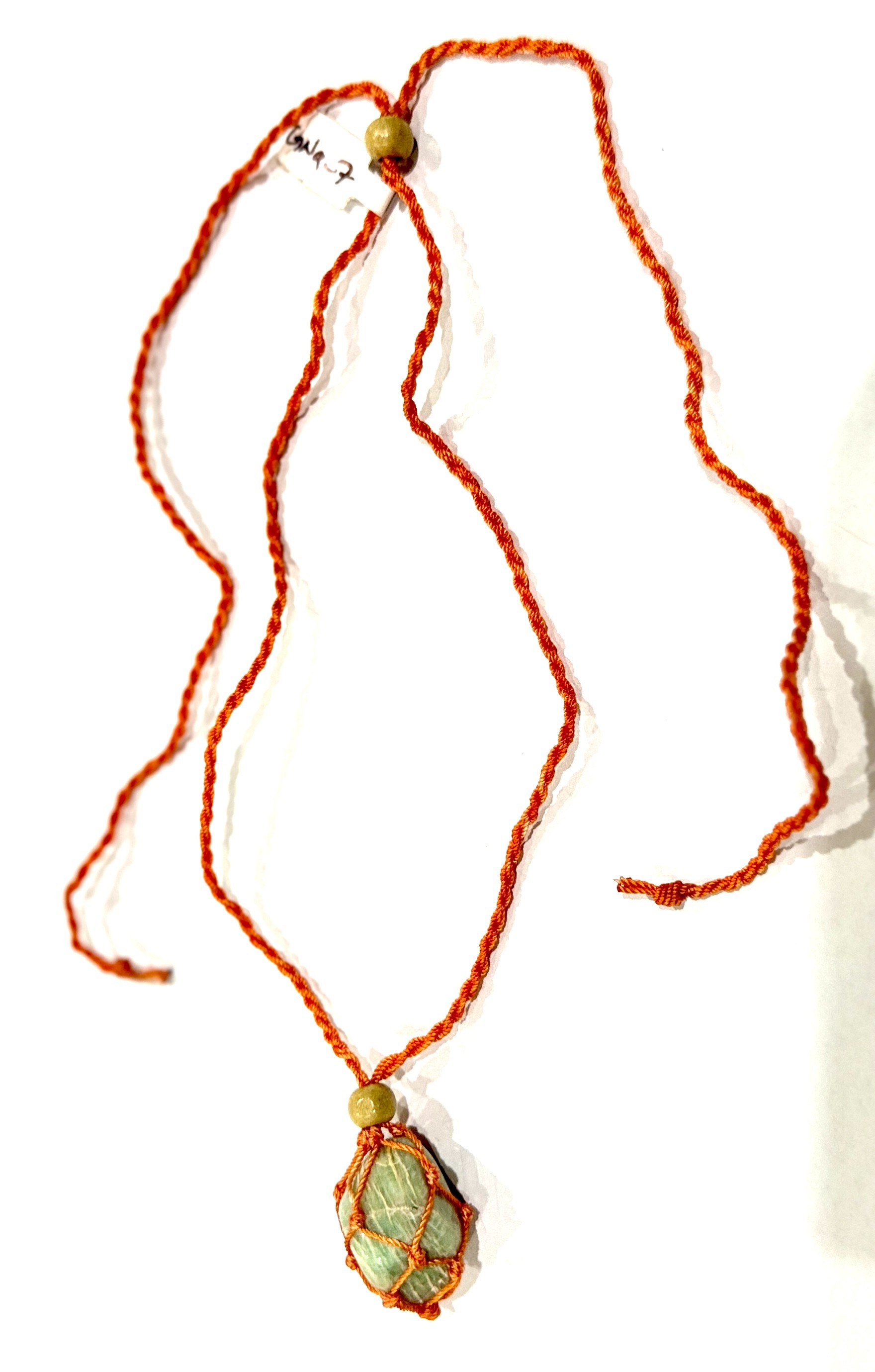 GNG-7 : Macrame Crystal Pouch Necklace