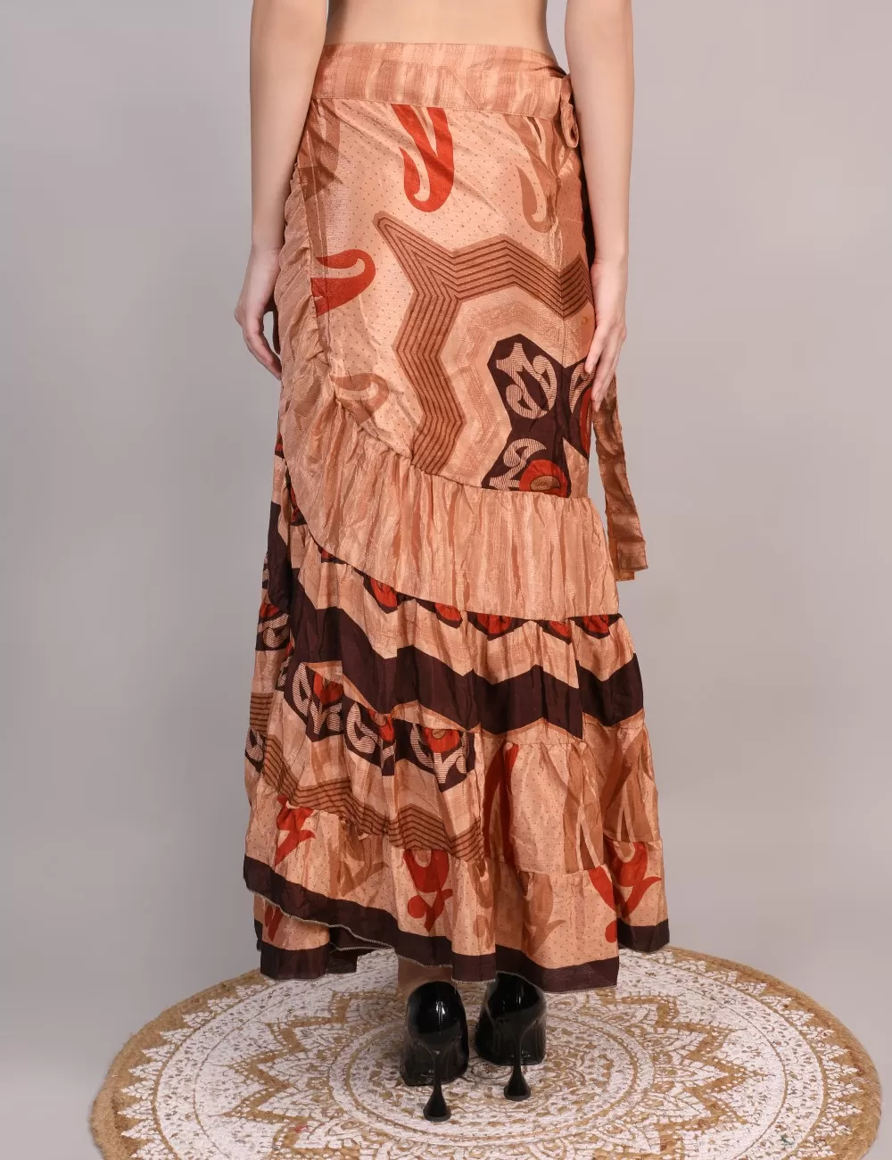 N-8 : Recycled Silk Wrap Skirt