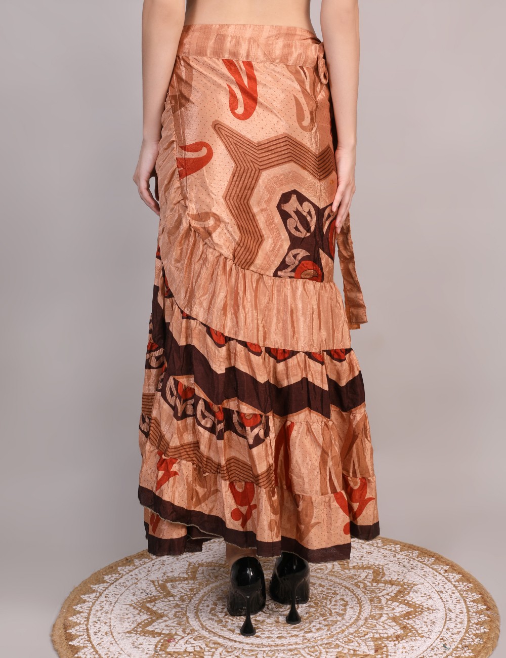 N-8 : Recycled Silk Wrap Skirt