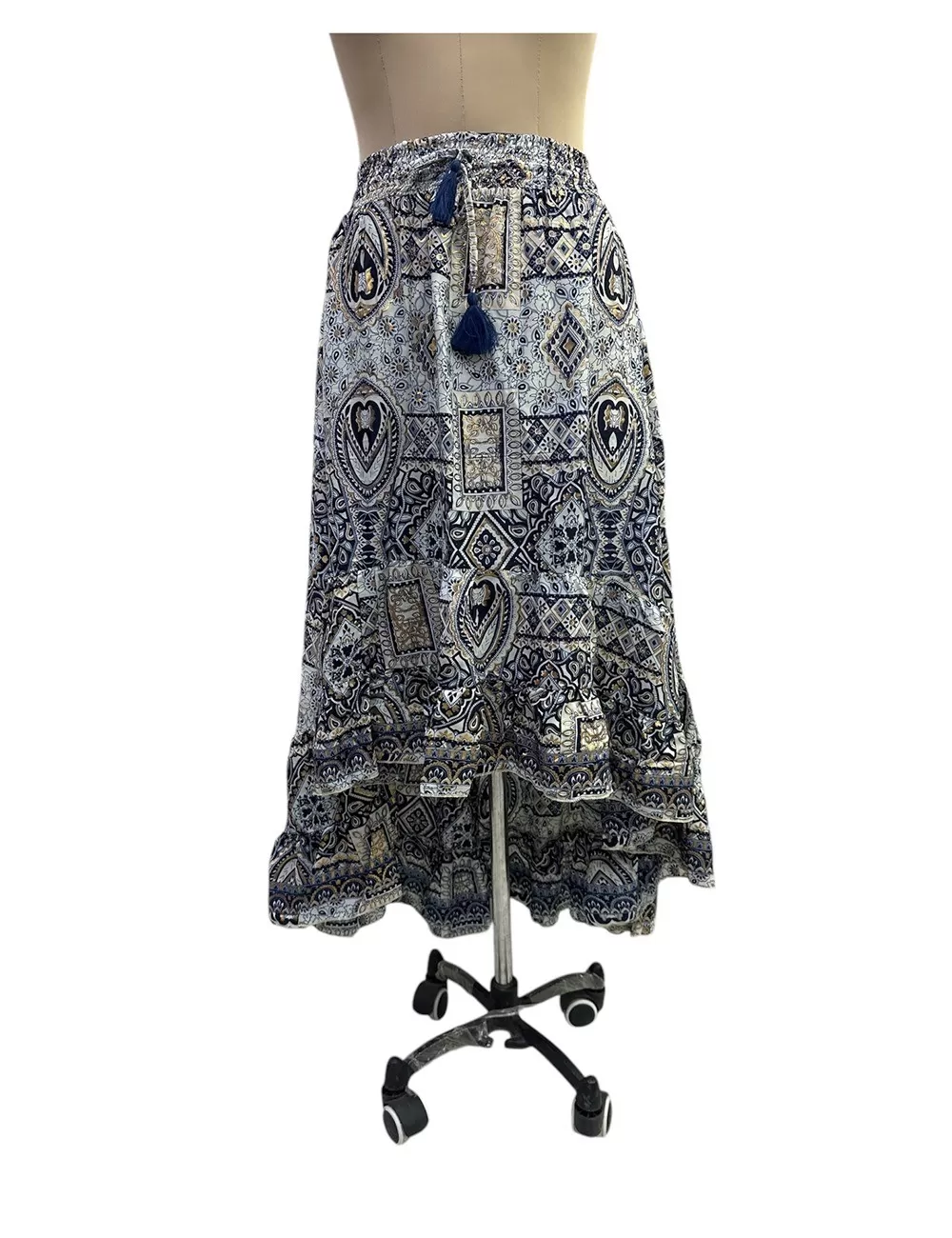 DB-53: Asymmetrical Silk Skirt