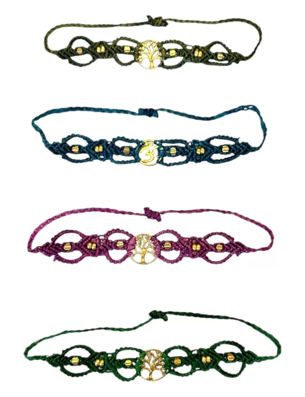 KBJ-28 : Macrame Bracelet with Shapes