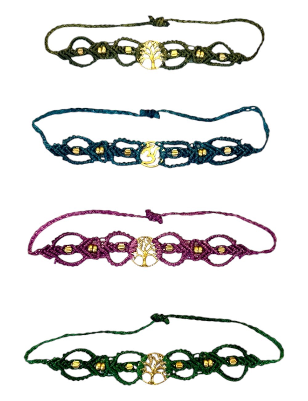 KBJ-28 : Macrame Bracelet with Shapes