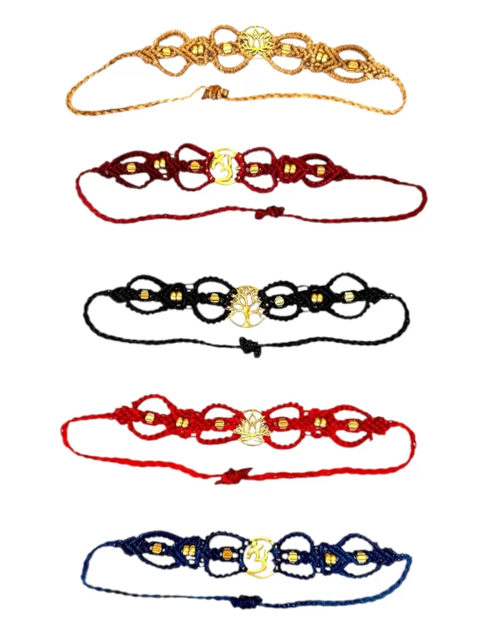 KBJ-28 : Macrame Bracelet with Shapes