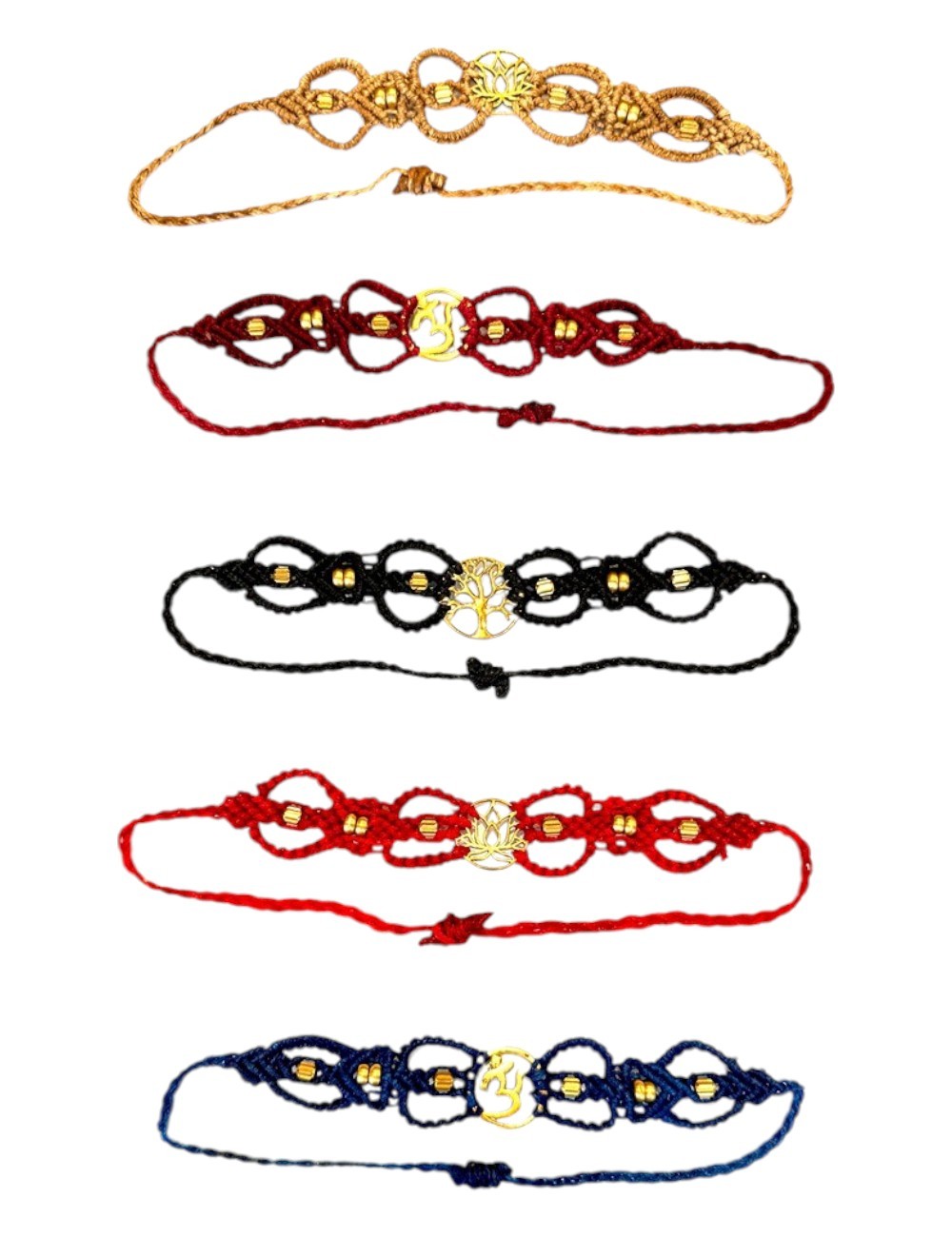 KBJ-28 : Macrame Bracelet with Shapes