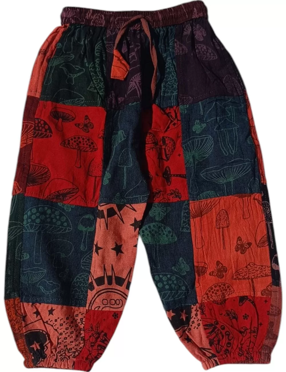 SF-80 : Kids Patchwork Pants with Ankle Cuffs