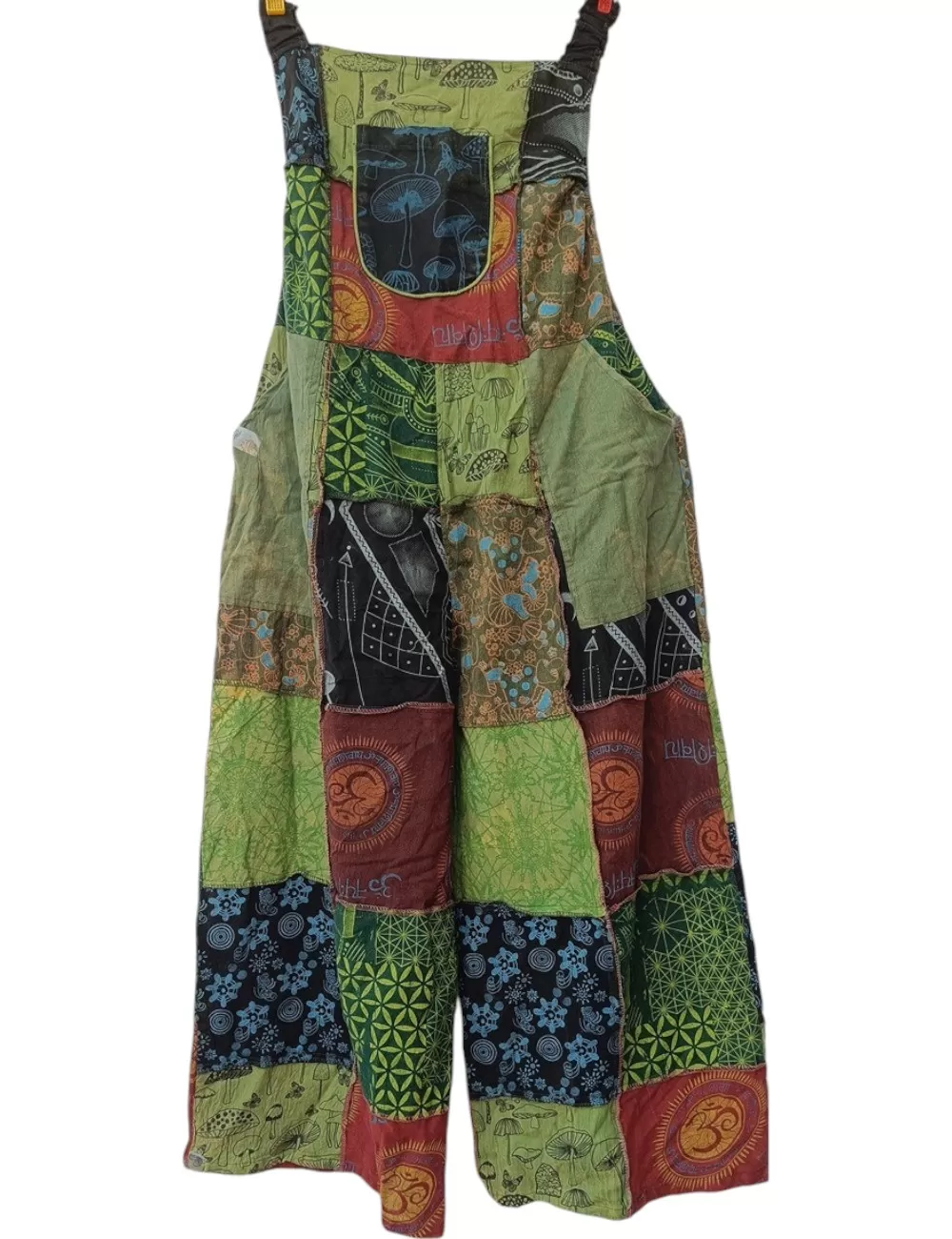 SF-64 : Patchwork Knee Length Dungarees