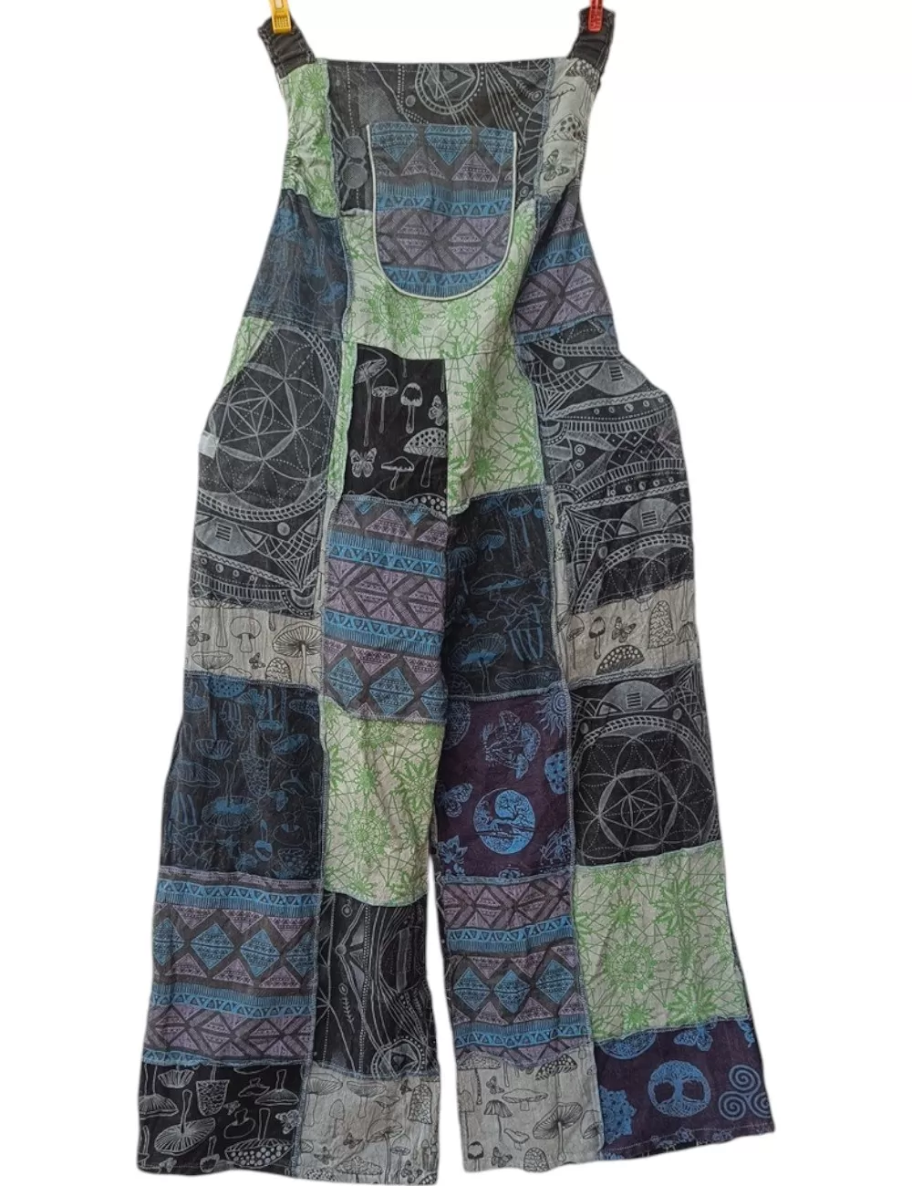 SF-64 : Patchwork Knee Length Dungarees
