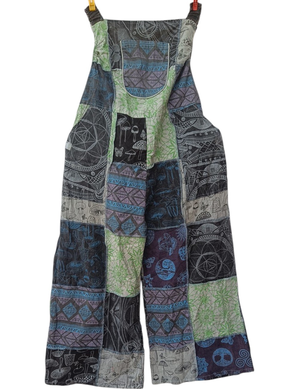 SF-64 : Patchwork Knee Length Dungarees