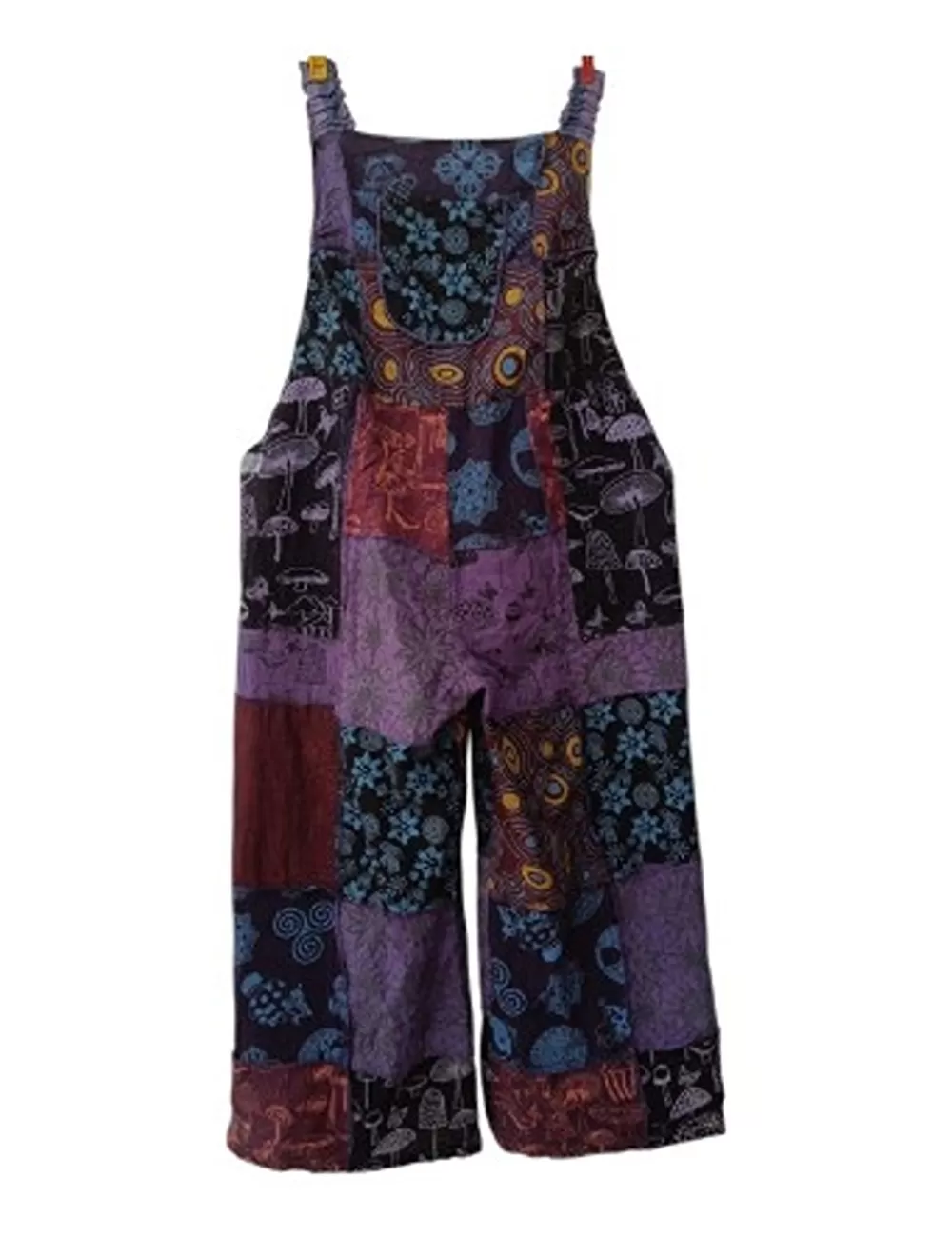 SF-64 : Patchwork Knee Length Dungarees
