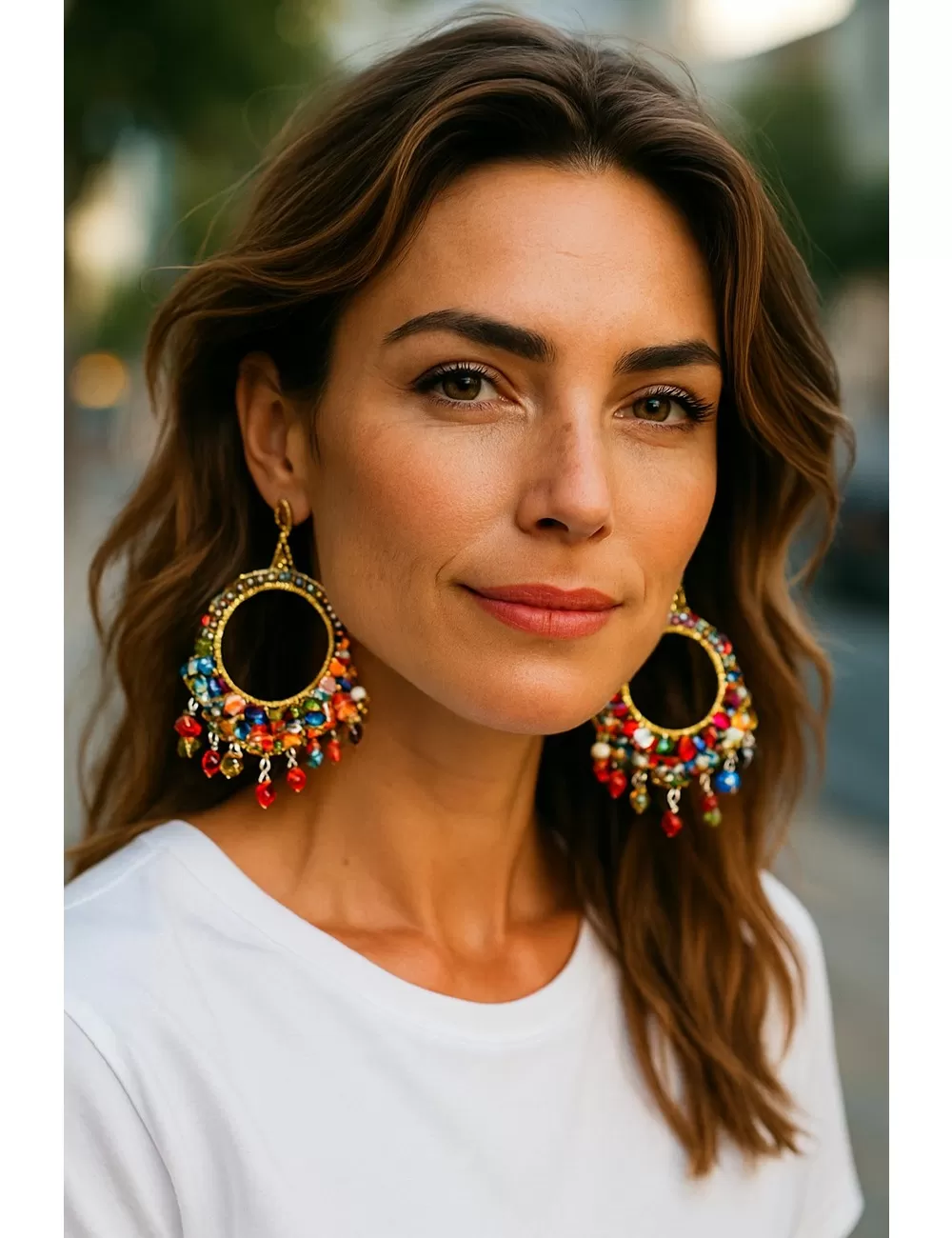 KEY-41 : Colorful Dangling Earrings