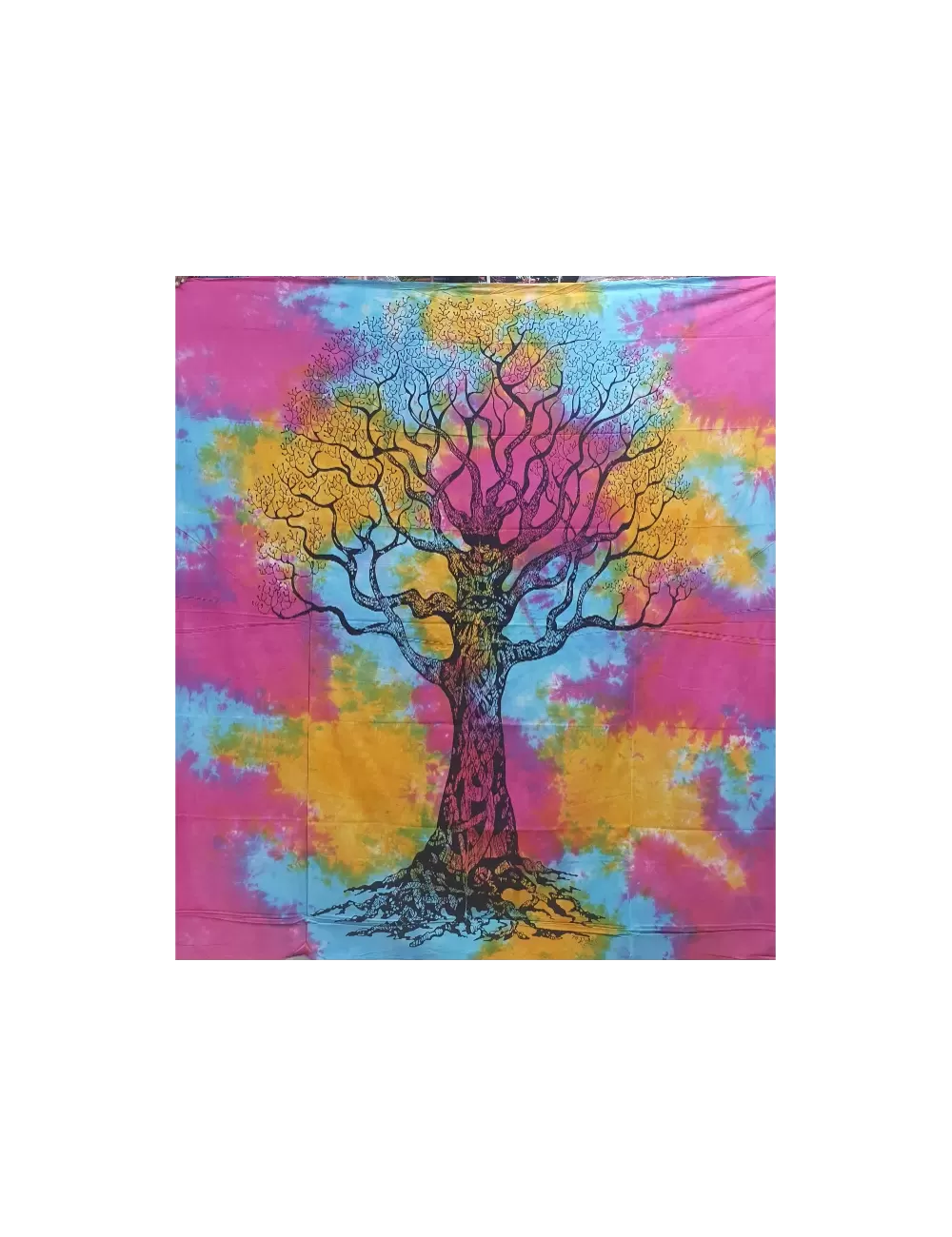 Tree of Life Colorful Tie Dye Bedsheet