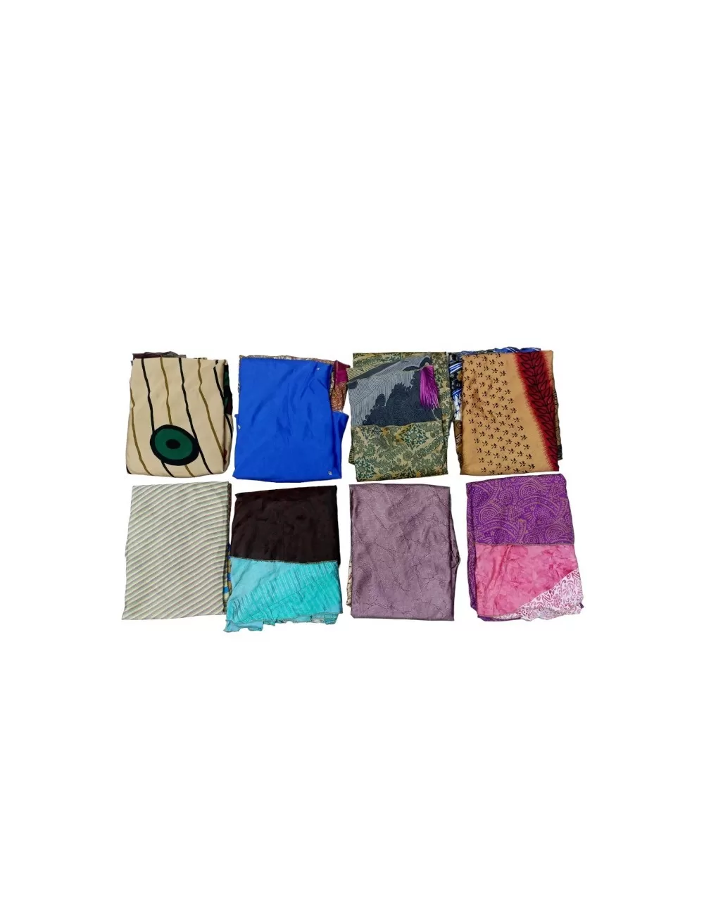 SG-192 : Recycled Silk Saree Wrap Knee Length Skirt