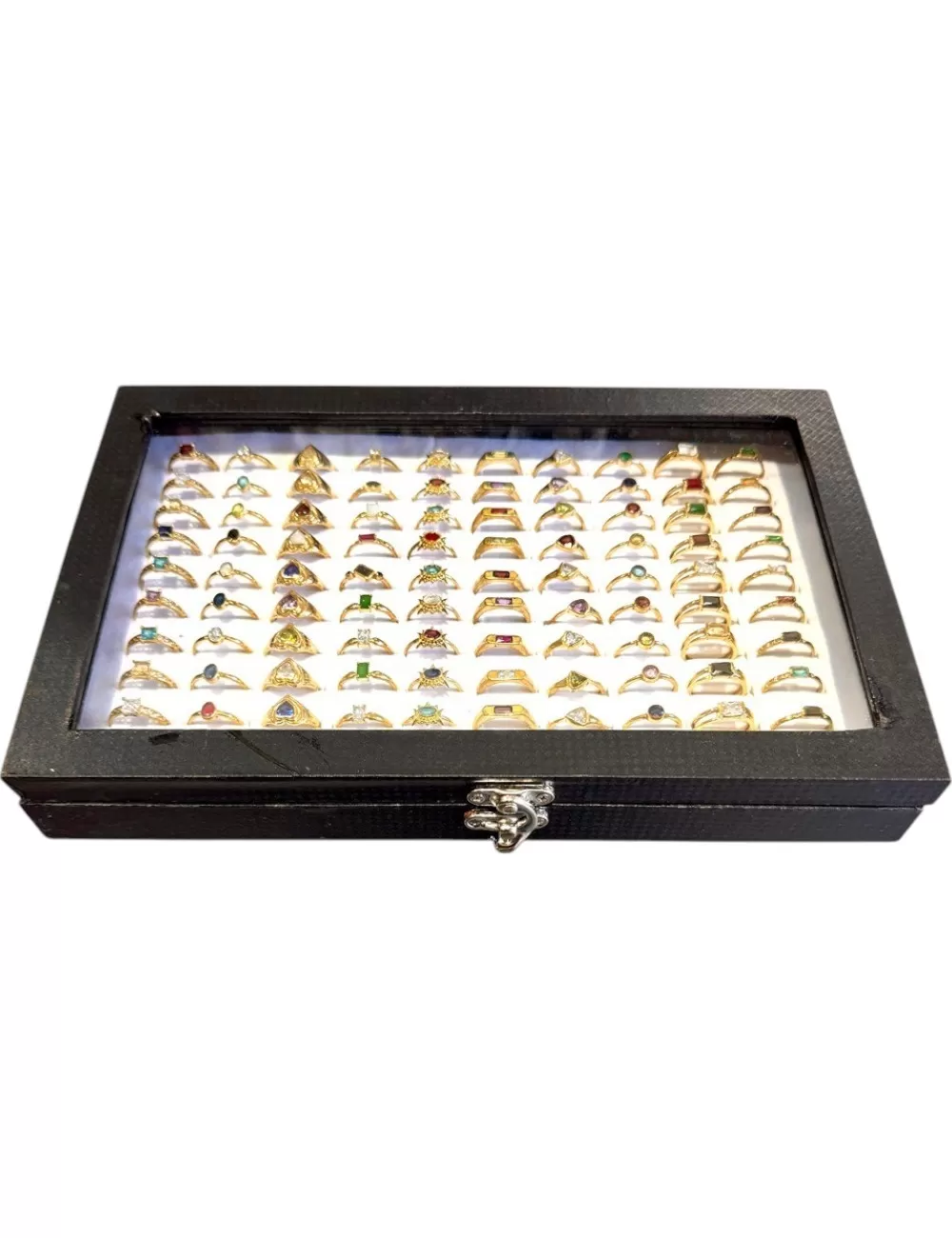 Tray 2 : Box of 100 Rings - Assorted Gold Color Rings