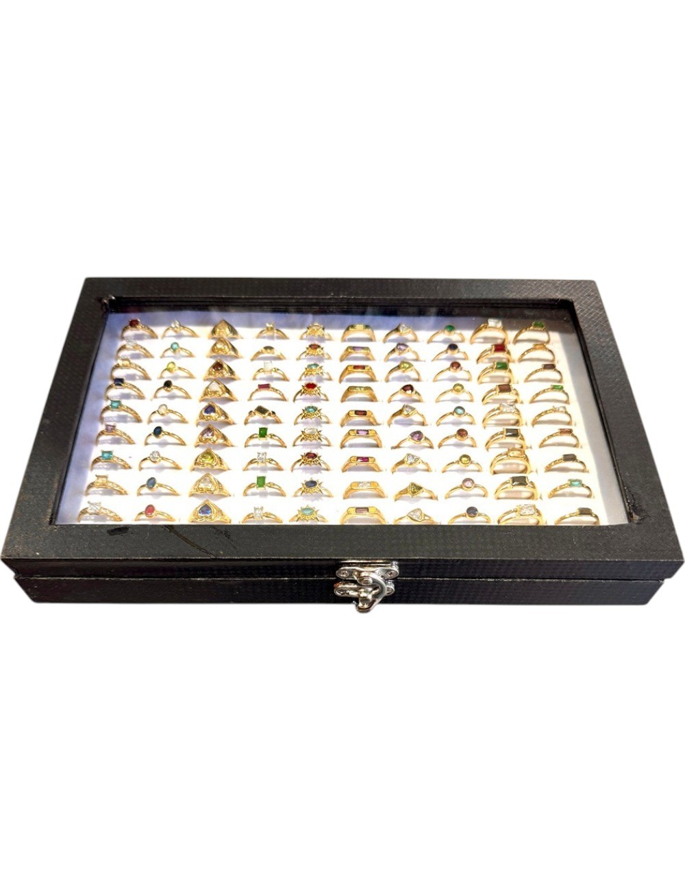 Tray 2 : Box of 100 Rings - Assorted Gold Color Rings