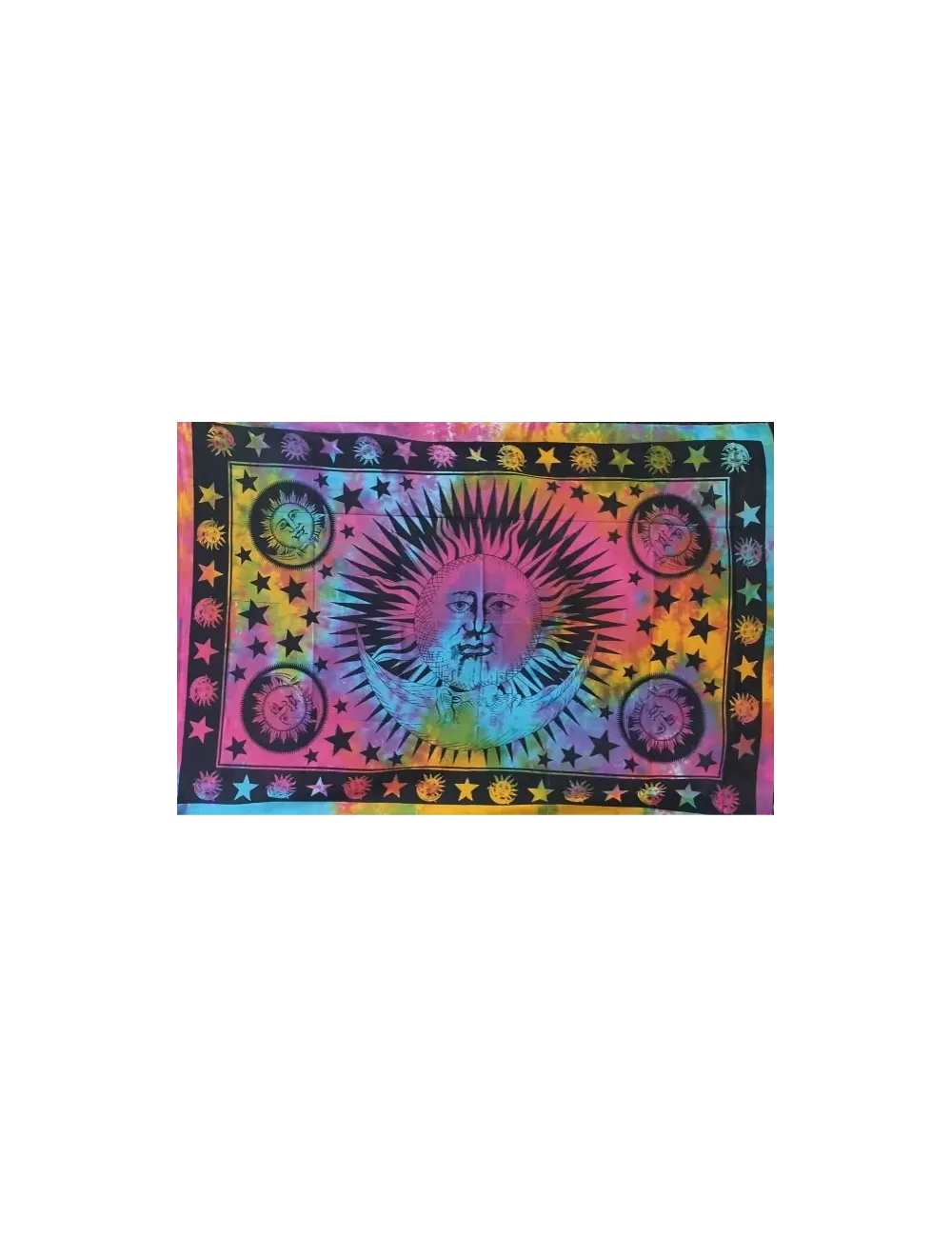 Tie-Dye Celestial Sun & Moon Tapestry