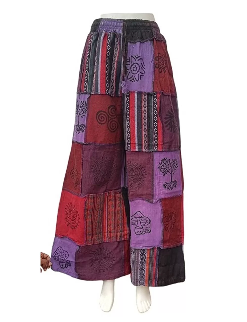 SF-91 : Block Print Patchwork Cotton Trousers