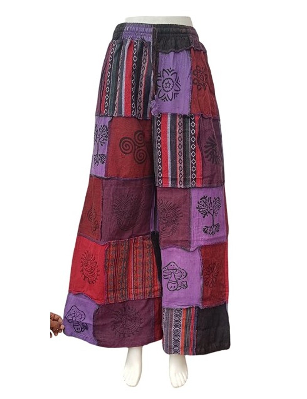 SF-91 : Block Print Patchwork Cotton Trousers