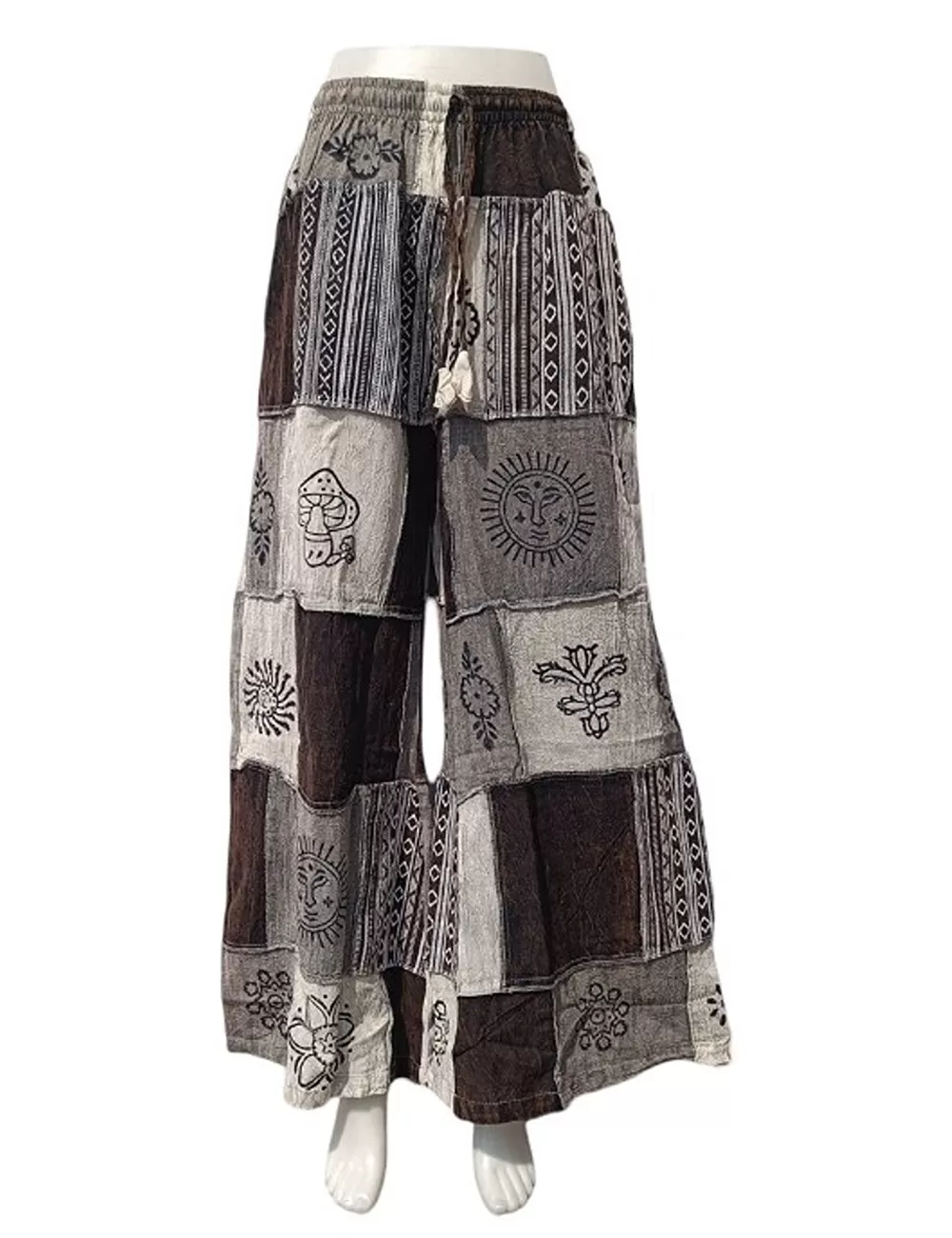 SF-91 : Block Print Patchwork Cotton Trousers