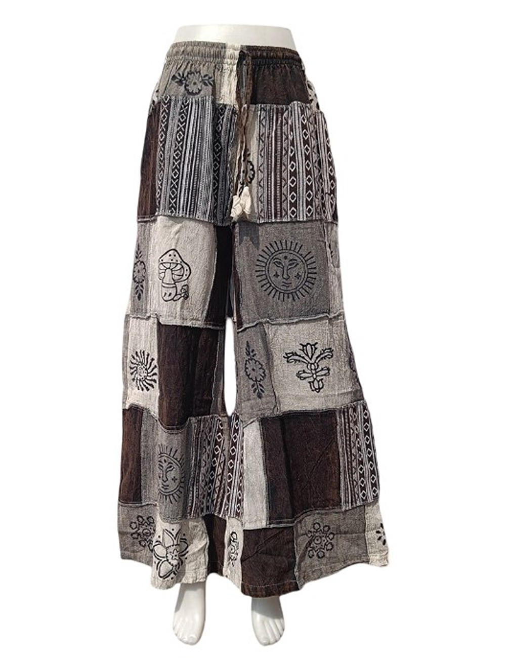 SF-91 : Block Print Patchwork Cotton Trousers