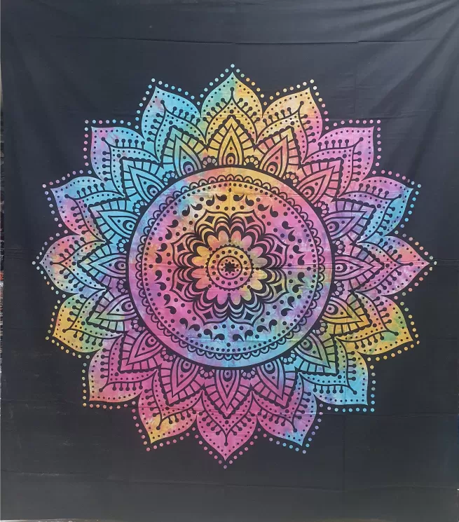 Tie Dye Mandala - Double Bedsheet