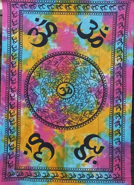Om Chakra Tie Dye Bedsheet