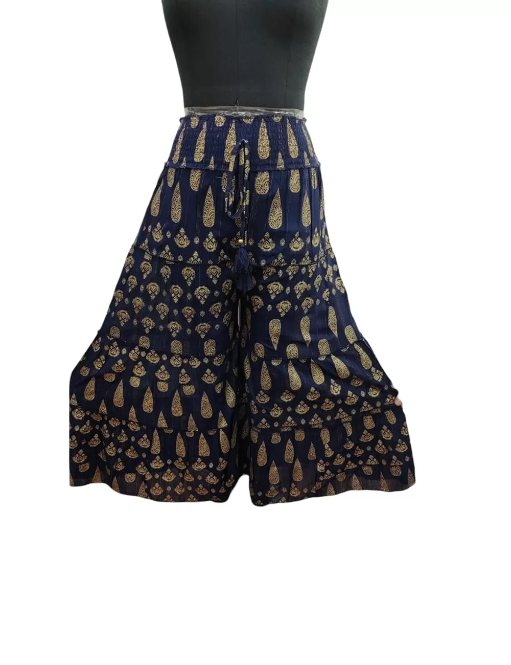 LI-02 : Stretchable Waist Paisley Print Palazzo