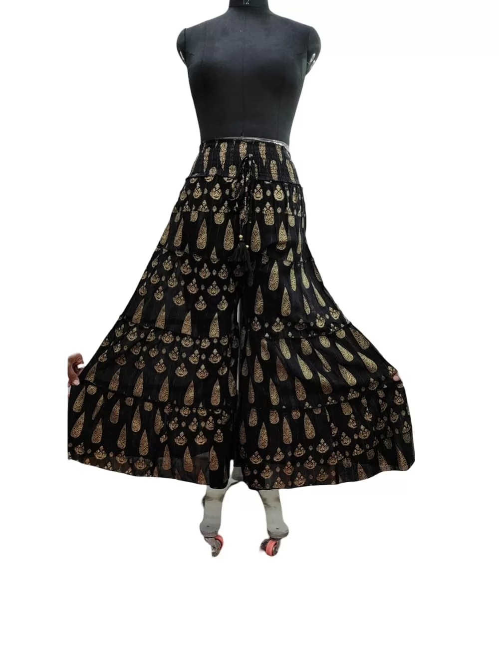LI-02 : Stretchable Waist Paisley Print Palazzo